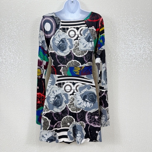 Forla Paris Abstract Pop Art Long Sleeve Dress – size small - Picture 3 of 12